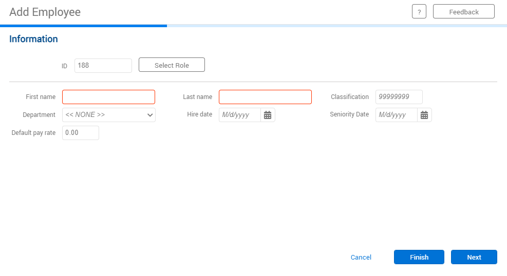 TimeClock Plus Adding Employee Hire Dates